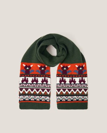 Dragon intarsia scarf
