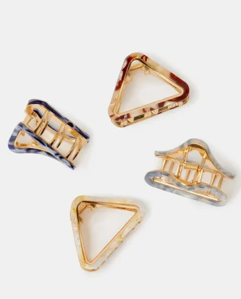 4-Pack Resin Triangle Claw Clips