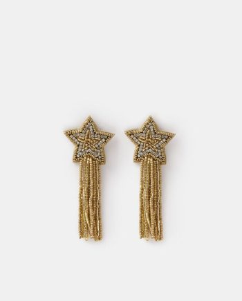 Beaded Shooting Star Drop Earrings