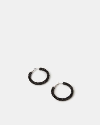 Beaded Hoop Earrings