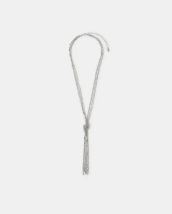 Sparkle Knot Lariat Necklace