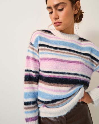 Sylvie stripe jumper ivory