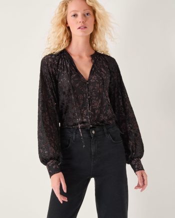 Dory sparkle devoré shirt black