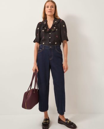 Dina darted barrel jeans blue