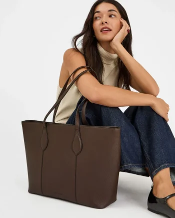 Laptop Tote Bag Brown