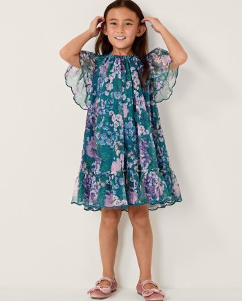 Wildflower swing dress teal