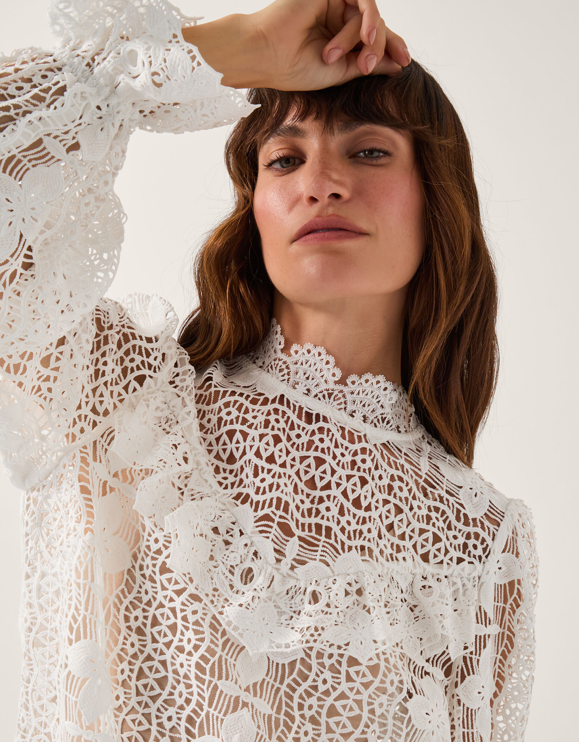 Glowing in the Dark Sheer Lace Blouse main image 0