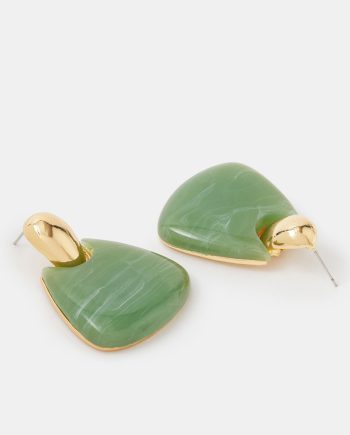 RESIN WEDGE DOOR KNOCKER EARRINGS