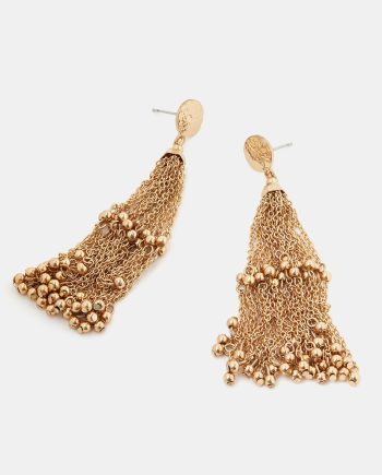 LONG CHAIN TASSEL DROP EARRINGS