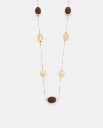 RESIN STONE STATION NECKLACE