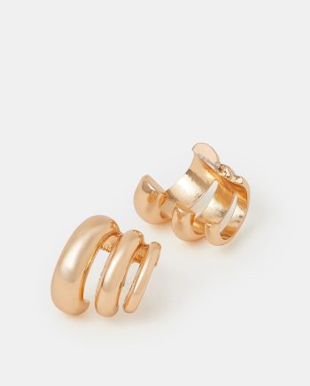 LAYERED HOOP EAR CUFFS