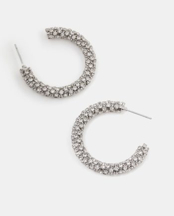 CHUNKY DIAMANTÉ HOOP EARRINGS