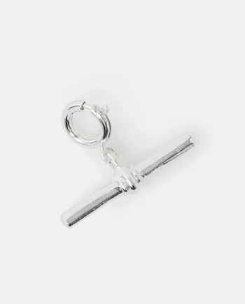 Chunky T-Bar Charm Silver