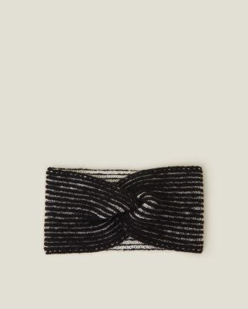 TWIST KNIT BANDO HEADBAND BLACK