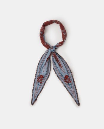 FLORAL PAISLEY PRINT NECKERCHIEF