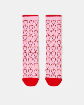 Candy Cane Heart Socks
