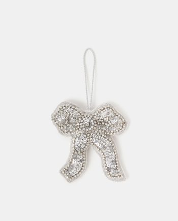 EMBELLISHED BOW CHRISTMAS TREE DECORATION