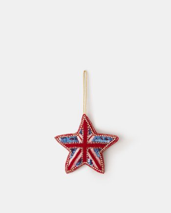 Union Jack Star Christmas Tree Decoration
