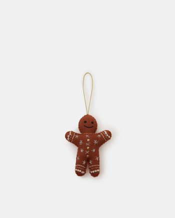 FELT GINGERBREAD MAN CHRISTMAS TREE DECORATION