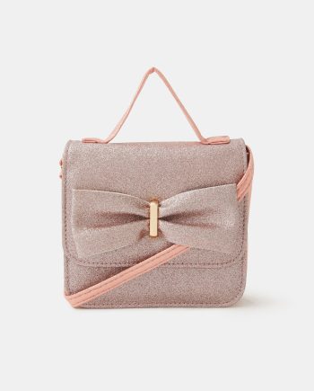BOW GLITTER CROSSBODY BAG