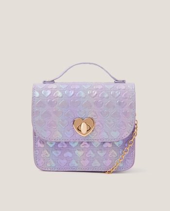 Rainbow Heart Satchel Bag