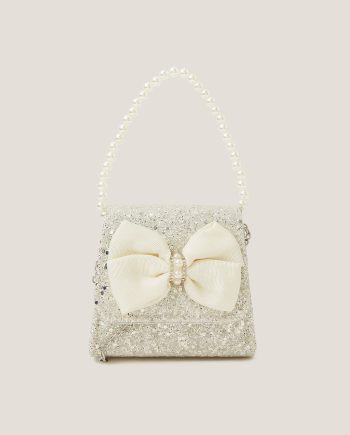Glitter Pearl Bow Handbag