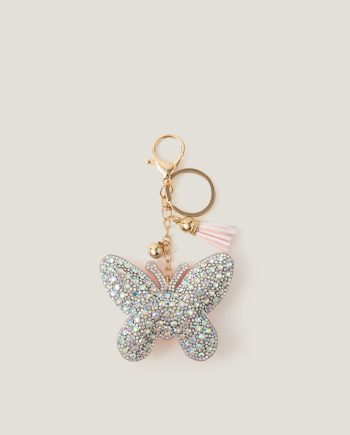 Rhinestone Butterfly Bag Charm
