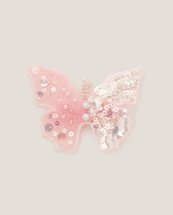 Pearl Embellished Butterfly Hair Clip