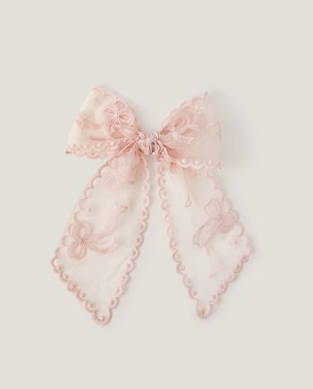 Scallop Lace Bow Hair Clip