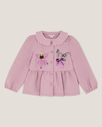Baby Fairy Appliqué Jacket Pink