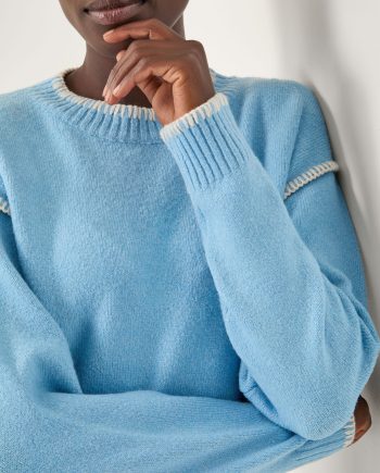 Shayla Whipstitch Jumper Blue