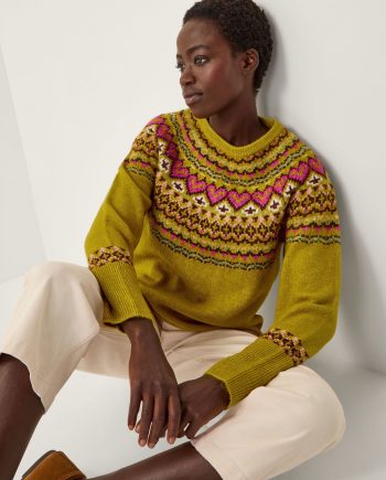 Floy Fair Isle Jumper Green