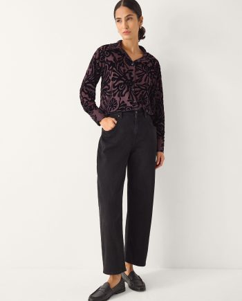 Debe Devoré Shirt Purple