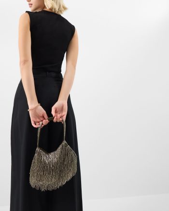 BEADED FRINGE HANDBAG