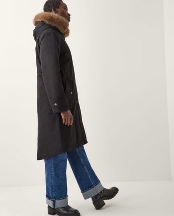 Paula Faux Fur Parka Black