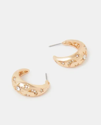 Celestial Diamanté Hoop Earrings