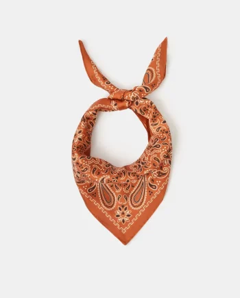 Paisley Print Square Satin Scarf