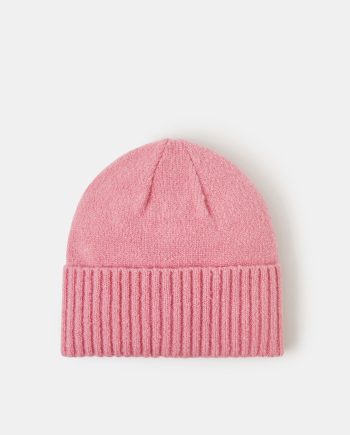 RIBBED KNIT BEANIE HAT