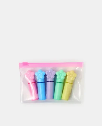 5-Pack Girls Mini Flower Highlighters