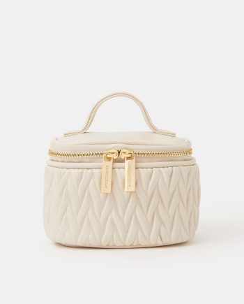 CHEVRON QUILTED MAKE UP BAG