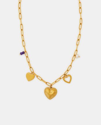 STAINLESS STEEL HEART CHARM NECKLACE