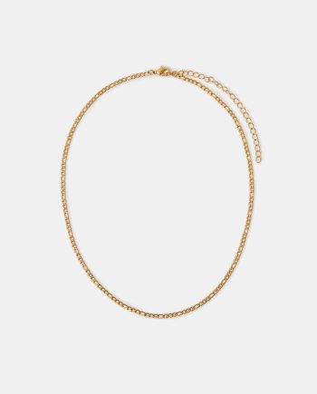 STAINLESS STEEL FIGARO CHAIN NECKLACE