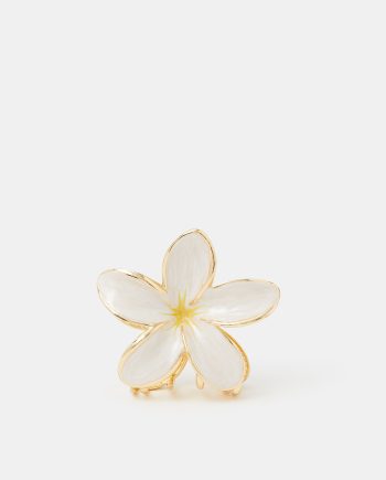 TROPICAL FLOWER METAL CLAW CLIP