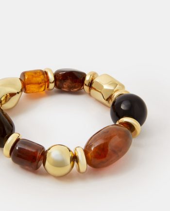 CHUNKY ORGANIC RESIN BEADED BRACELET