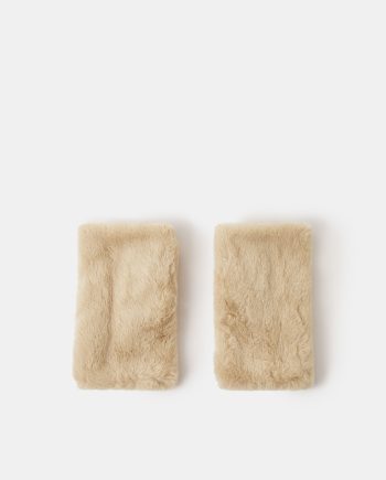 FAUX FUR WRIST WARMERS