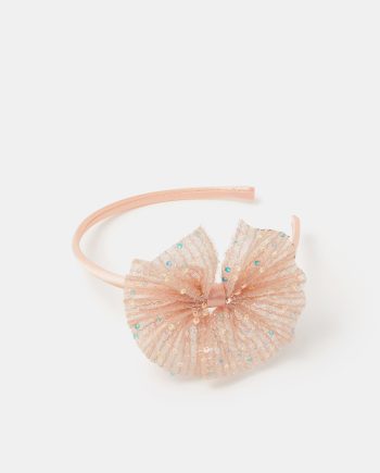 GIRLS SEQUIN BOW HEADBAND
