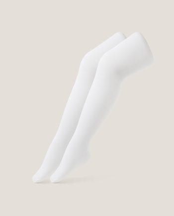 2-Pack Plain Tights White