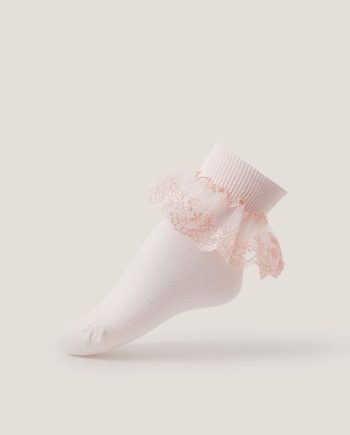 Lace Ankle Sock Pink