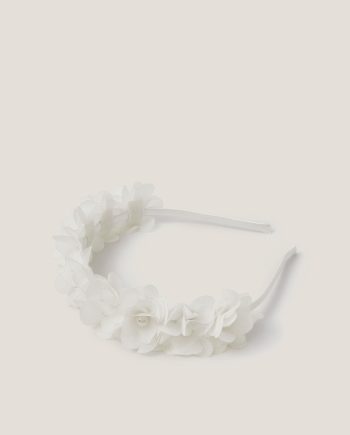 Corsage Floral Pearl Headband Ivory