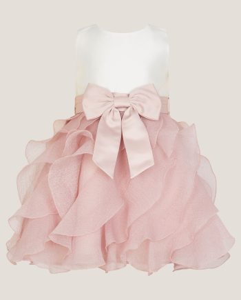 Baby Lace Cancan Ruffle Dress Pink
